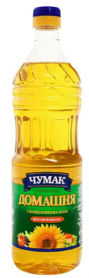 Олія соняшникова Чумак Домашня нерафінована 0.9 л